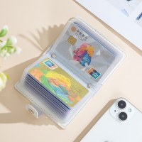 男性用の新しい花の漫画のカードバッグ、消磁マルチカードスロット銀行カードバッグ、ドキュメントバッグ、女性用の大容量カードバッグ