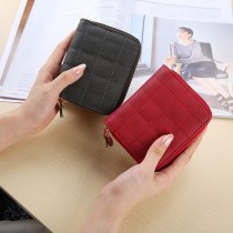 ミニ小さな財布レディースバッグショートジッパーショートかわいい小銭入れ学生刺繍財布女性のための