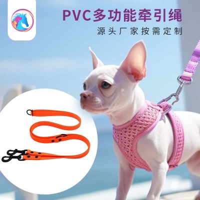 犬の散歩ロープクロスボーダーペット用品 PVC 犬のリード多機能双頭リード