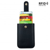 ポータブルコンパクト積み重ね引き出しカードホルダー rfid 本革新しい名刺ホルダーカードホルダー超薄型ハンドヘルド女性のための