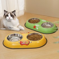 ペットボウル ダブルボウル 猫ボウル 犬ボウル 転倒防止犬ボウル 飲料水フィーダー キャットフードボウル